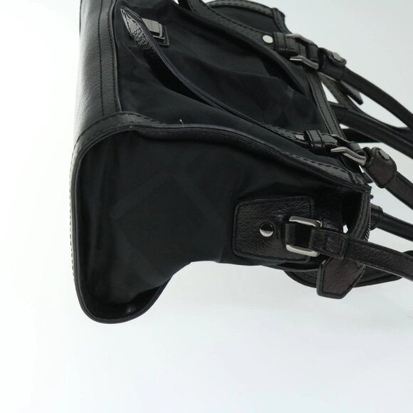 BURBERRY Hand Bag Nylon Leather 2way Black Auth ep3476 - Picture 6 of 16